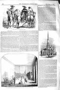 Original Old Antique Print 1843 Church Islington Santa Anna Hughes O'Connell