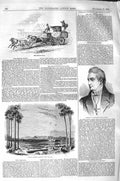 Original Old Antique Print 1843 Sydney Smith Nelson New Zealand French Mail