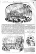 Old Antique Print 1843 Julien'S Concert Orchestra Drury Theatre Bohemian 19th