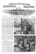 Original Old Antique Print 1843 Refuge Destitute Male Ward Females Victorian