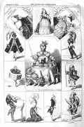 Old Antique Print 1843 Twelfth Night Characters Theatre Alfred Crowquill 19th