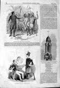 Old Antique Print 1844 Kamehameha Sandwich Islands Royal Exchange Tower 19th
