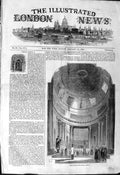 Original Old Antique Print 1844 Interior View Hall Four Courts Dublin Victorian