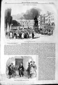 Original Old Antique Print 1844 Ireland Dublin Stat Trial Court O'Connell Dame