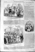 Old Antique Print 1844 Merry Wives Windsor Haymarket Theatre Maid Judah 19th