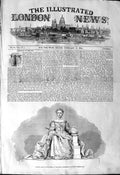 Original Old Antique Print 1844 Statue Queen Royal Institution Edinburgh S 19th