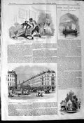 Original Old Antique Print 1844 Haymarket Theatre Farringdon Street Bu Victorian