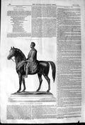 Original Old Antique Print 1844 Chantrey Statue King George Iv Trafalgar 19th