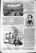 Original Old Antique Print 1844 Sydney Herbert Liverpool Mechanics Dickens 19th