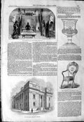 Old Antique Print 1844 Nottingham Mechanics Institute Armoury Chair Cup 19th