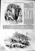 Old Antique Print 1844 Knights Order Swan Liverpool Horses Steeple-Chase 19th