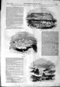 Original Old Antique Print 1844 Gwalior Hill Forts Fortified Post Overla 19th