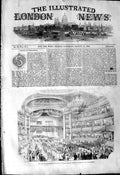Original Old Antique Print 1844 Grand Banquet O'Connell Covent Garden Theatre
