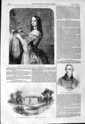 Old Antique Print 1844 Osborne House Isle Wight Henry Halford Lady Louis 19th