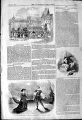Original Old Antique Print 1844 Duprez Romer Drury Theatre Esmeralda Victorian