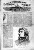 Original Old Antique Print 1844 Portrait King Sweden Royalty 19th