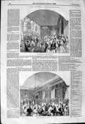 Original Old Antique Print 1844 Guard Room St. James'S Palace Queen Anne 19th