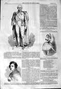 Old Antique Print 1844 Statue Charles Metcalfe Carlotta Esmeralda Lover 19th