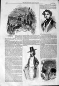 Original Old Antique Print 1844 Alfred Bunn Jack Cade Cavern Bla 19th