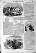 Original Old Antique Print 1844 Boscawen Ship Woolwich Horse-Watcher Romance