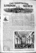 Original Old Antique Print 1844 Interior View London Stock Exchange Bartholomew