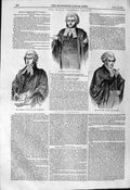 Old Antique Print 1844 Wills Forgery Trials Ballantine Wilkins Clarkson 19th