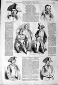 Original Old Antique Print 1844 James Connell Fearhall Stiles Greenwich Manning
