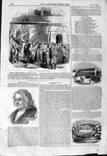 Original Old Antique Print 1844 Central Criminal Court Thorwaldsen Abingr Hall