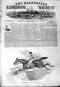 Original Old Antique Print 1844 Lottery Horse Steeple-Chase Winner Sport 19th