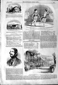 Original Old Antique Print 1844 Keeley Theatre Herr Ernst Fair Star Princess