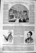 Original Old Antique Print 1844 Tapestry Chamber James Palace Lord Manners Hogg