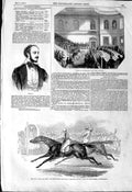 Original Old Antique Print 1844 Day Ugly Duck Horse Newmarket Salvi Cour 19th