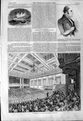 Original Old Antique Print 1844 Meeting Metropolis Exeter Lyme Regis Earl 19th