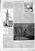 Original Old Antique Print 1844 David Goliath Cartoon Thaxted Church Luke C 19th