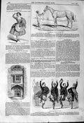 Original Old Antique Print 1844 Highland Dancers Knole Park Cerito Princes 19th