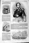 Old Antique Print 1844 King Saxony Church Bethnal Bartholomew Ashburnham 19th