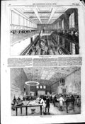 Original Old Antique Print 1844 General Post Office Mail Letters Money-Orde 19th