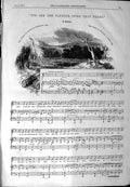 Old Antique Print 1844 Sheet Music You See Slender Spire Peers Thompson 19th