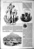 Original Old Antique Print 1844 Birmingham Church Boxes Sculpture Love M'Dowell