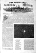 Original Old Antique Print 1844 New Comet Royal Observatory Greenwich Victorian