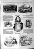 Original Old Antique Print 1844 Burns Festival Professor Wilson Tam O'Shant 19th