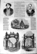 Original Old Antique Print 1844 Alloway Kirk Earl Eglintoun Tam O'Shanter Ayr