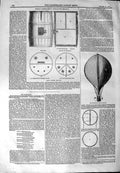 Original Old Antique Print 1844 Hampton'S Balloon Prince Albert Apiary B 19th