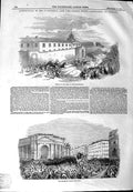 Original Old Antique Print 1844 Liberation Mr. O'Connell State Prisoners Dublin