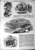 Old Antique Print 1844 Blair Athol Church Ben-Y-Glo Queen Killiecrankie 19th