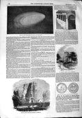 Old Antique Print 1844 Comet Augustine Monastry Canterbury Martins Church 19th