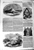 Original Old Antique Print 1844 Island Ichaboe Oak Baden-Baden Ethelbert 19th