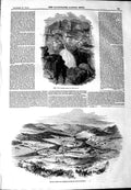 Original Old Antique Print 1844 Blair Castle Glen Tilt Tulloch Mountains Bruar