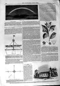 Original Old Antique Print 1844 Lunar Rainbow Deadly Night-Shade Church Jamaica