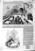 Original Old Antique Print 1844 Ballet Drury Theatre Court Exchequer Sheriffs